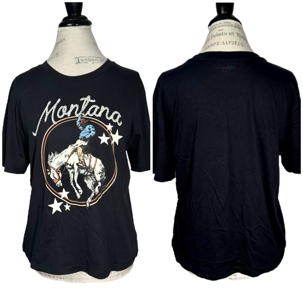 Rebellious One | Women | Montana Western Cowboy Boxy Novelty Graphic Tee | Large